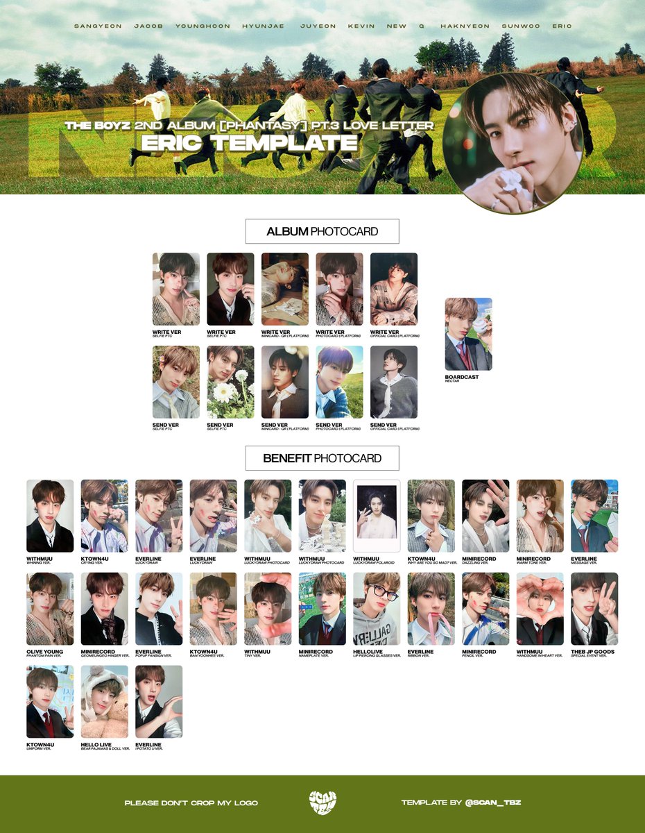 THE BOYZ PHANTASY [PHANTASY] Pt.3 Love Letter - INDIVIDUAL UPDATE1 - TEMPLATE PHOTOCARD LIST 💌 bit.ly/3Q8xrAf 💌 더보이즈 판타지 러브레터 넥타 앨범 - 포토카드 포카 리스트 #더보이즈 #상연 #제이콥 #영훈 #현재 #주연 #케빈 #뉴 #큐 #학년 #선우 #에릭