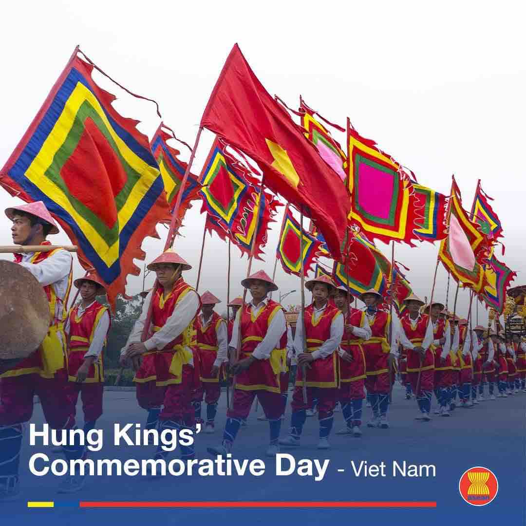 Today our Vietnamese friends is celebrating the Hung Kings’ Temple Festival, to honor the legendary Hung Kings, the ancient ancestors and founders of the Vietnamese nation. We wish Vietnamese friends a meaningful celebration. #ASEANCulture