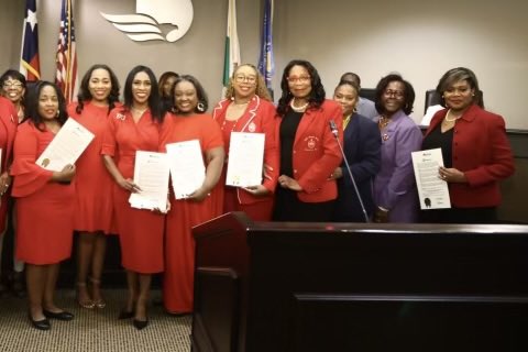 SWDCA_DST's tweet photo. On Monday, April 15, 2024, the Southwest Dallas County Alumnae Chapter of Delta Sigma Theta Sorority, Incorporated, was honored by the City of DeSoto with a proclamation commemorating the 20th Anniversary.
#DSTInc1913
#DSTSWR
#SWR
#SWDCA
#SWDCAProud https://t.co/ZI94LakFmm