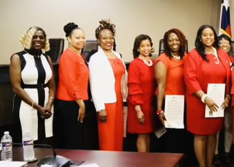 SWDCA_DST's tweet photo. On Monday, April 15, 2024, the Southwest Dallas County Alumnae Chapter of Delta Sigma Theta Sorority, Incorporated, was honored by the City of DeSoto with a proclamation commemorating the 20th Anniversary.
#DSTInc1913
#DSTSWR
#SWR
#SWDCA
#SWDCAProud https://t.co/ZI94LakFmm