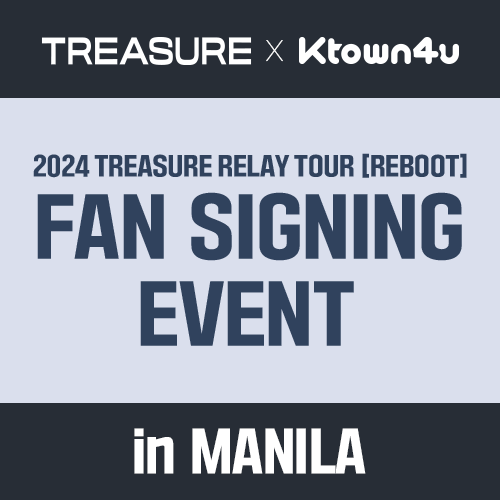 Philippine Teume✨ 2024 TREASURE RELAY TOUR [REBOOT] IN MANILA is happening on May 4, 2024 at the SM Mall of Asia Arena! 📣2024 TREASURE RELAY TOUR [REBOOT] IN MANILA concert ticket holders (VIP SOUNDCHECK / LBA / LBB / UB) have the opportunity for a lucky draw for the