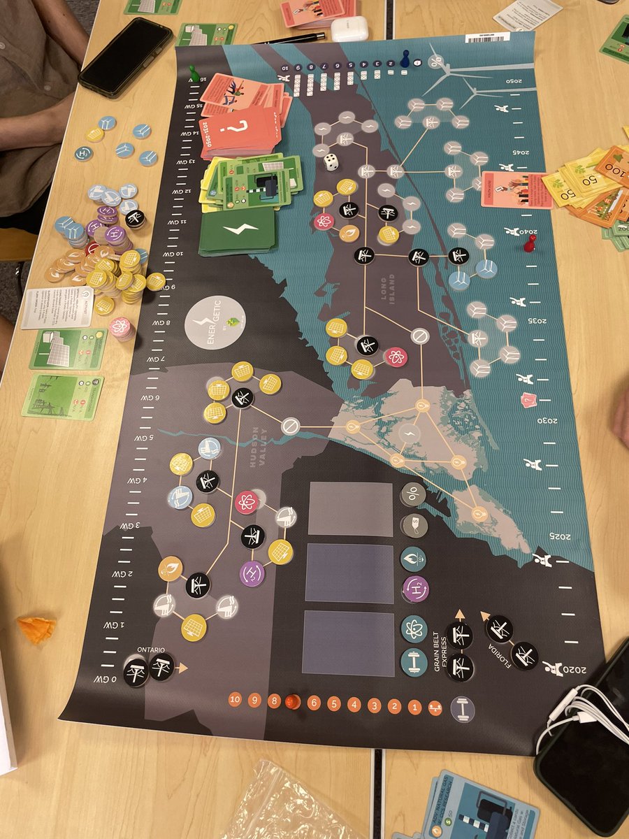 We played the Energetic board game today for Global Climate Change class at @VanderbiltU on New York City energy transition. A true engaging and instructive experience. More importantly, so much fun! #boardgame #climatechange #NYC