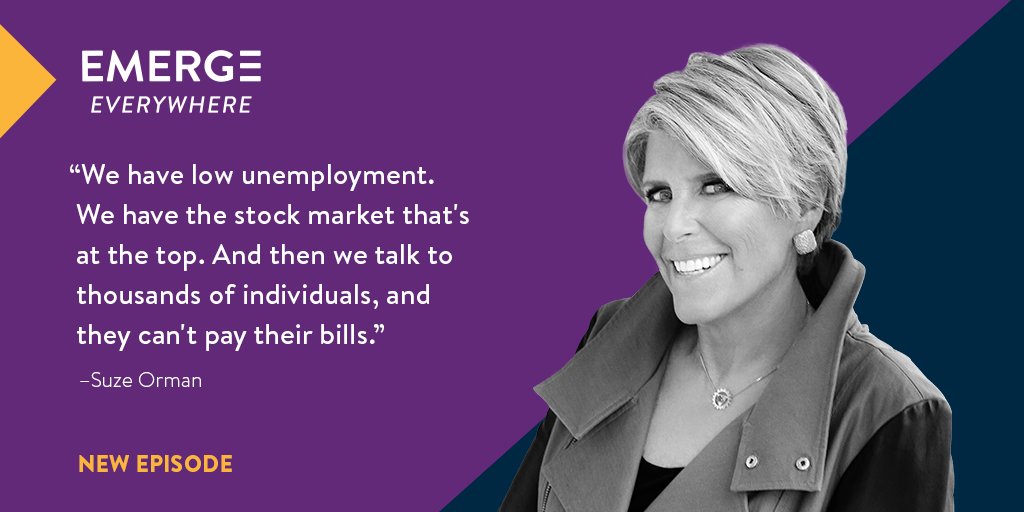 What’s the key to financial security today? 🔐 @SuzeOrmanShow joins @jentescher on the #EMERGEEverywhere #podcast to talk about the critical role of savings and the most important step companies can take to support employees’ financial success. 🙌 ▶️ apple.co/49ImPyY