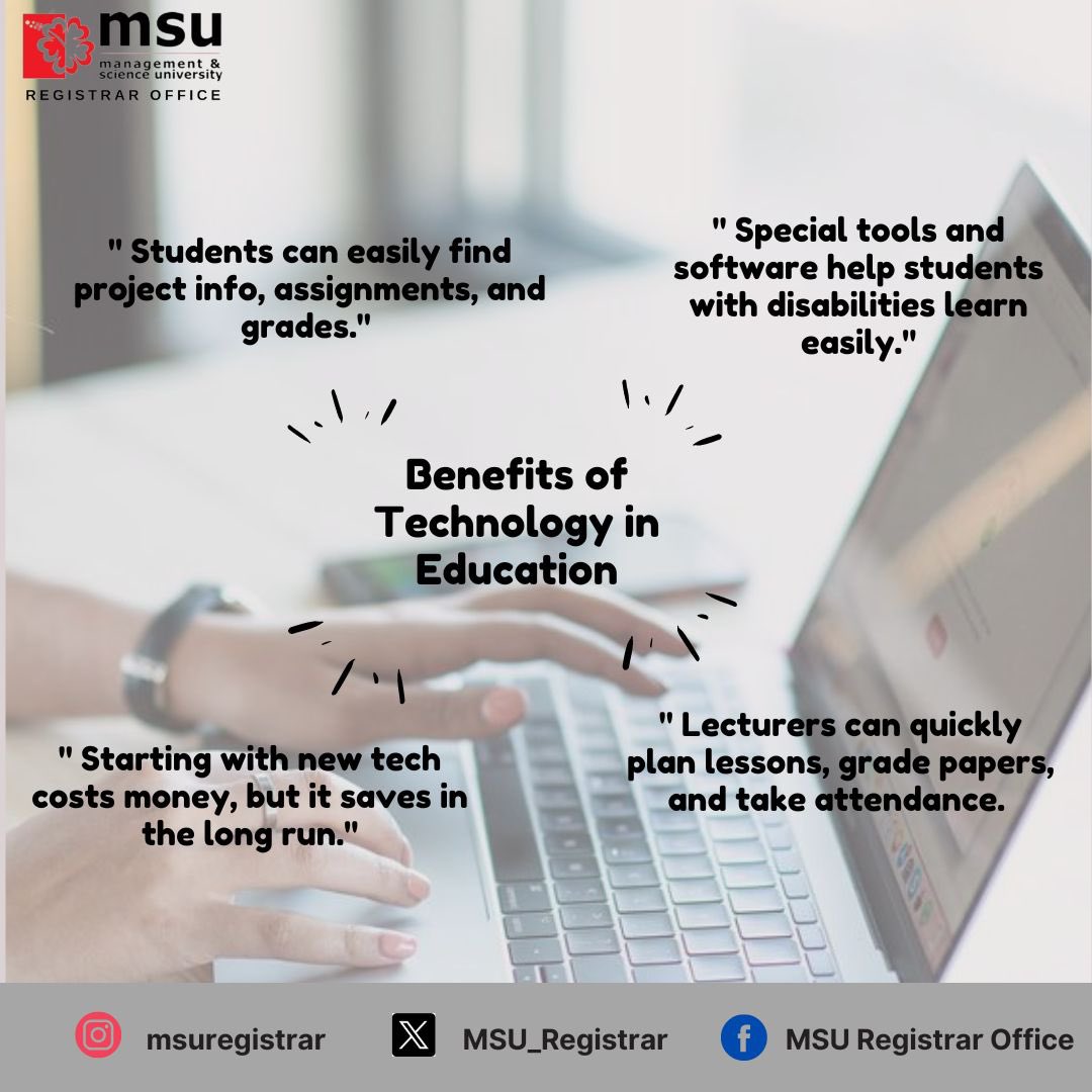 Dive into the world of technology in education and witness first-hand how it can revolutionize the way we teach and learn. Explore the benefits and transformative power of EdTech.

#DigitalLearningRevolution
#MSUmalaysia

@MSUmalaysia