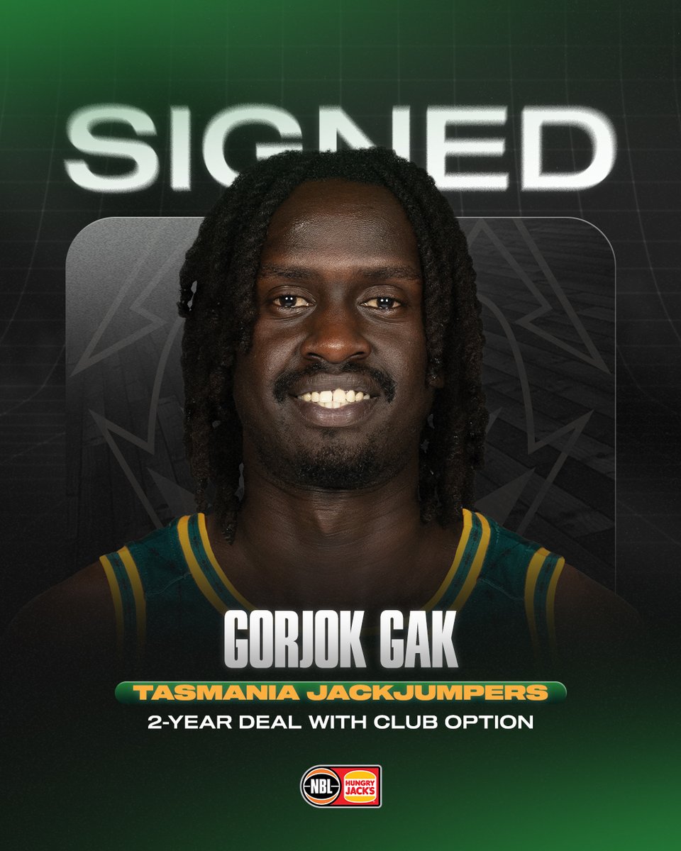 SIGNED ✍️ Gorjok Gak has signed with the @JackJumpers on a two-year deal 🐜
