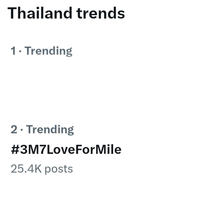 TOP 3 THAILAND TRENDS. HAPPY 3.7M FOLLOWERS ON INSTAGRAM MILE 🫶 

#3M7LoveForMile