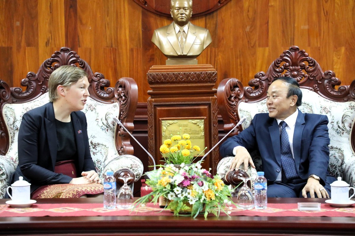Thanks to Health Minister Dr Bounfeng for a great discussion of our strong 🇱🇦-🇦🇺 health partnership. Australia is committed to helping build the capacity of the Lao health sector to advance access to quality health services for all
