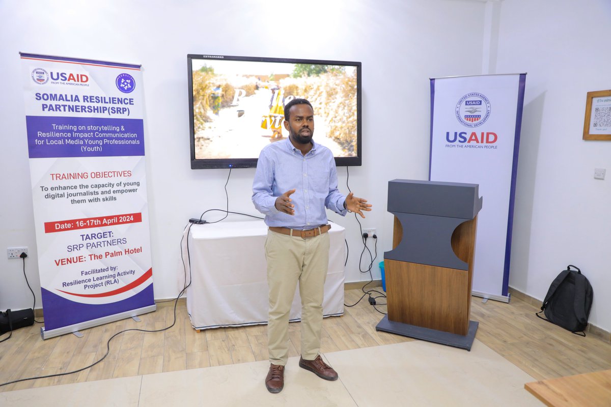 In partnership with @USAIDSomalia - funded Somali Resilience Partnership (SRP), NUSOJ helped organise a training program on storytelling and resilience impact communication, empowering #Somalia's young journalists to effectively share community resilience stories.…