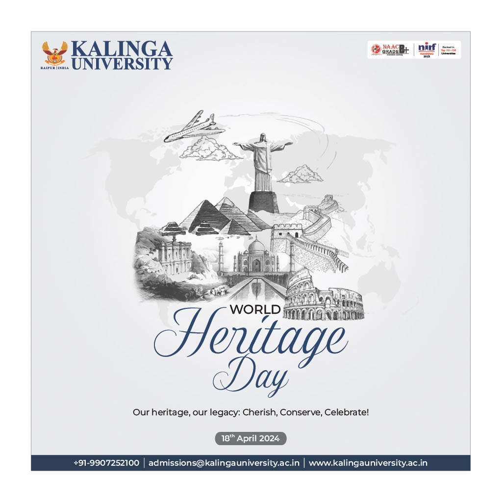 On this #WorldHeritageDay, let us pledge to spread awareness of cultural heritage & natural diversity and protect these treasures for future generations.

#HeritageDay2024 #Heritage #CulturalHeritage #WorldHeritageSite #India #IndianHeritage #UNESCO #KalingaUniversity #Education