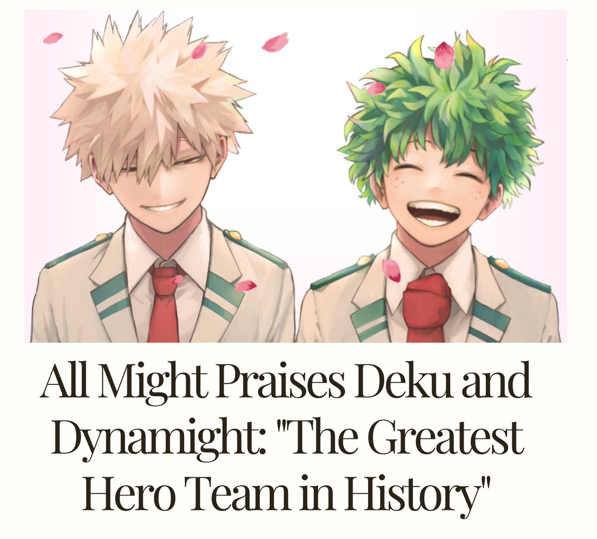 BKDK soc med AU! Izuku sees a photo that was taken when All Might praised him and Kacchan. Panic ensues!