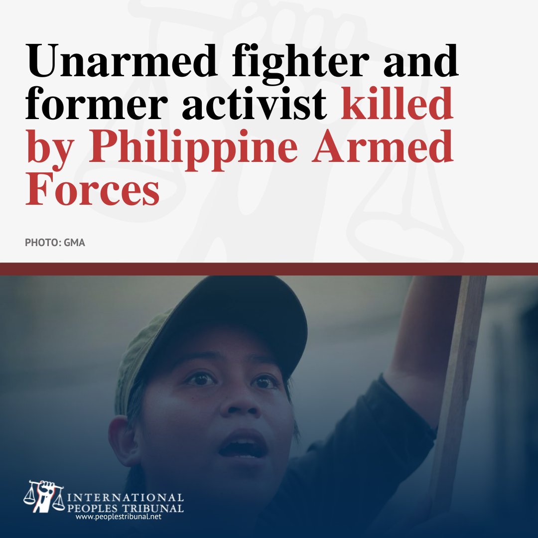 tribunalph2024's tweet photo. This past April 10th, members of the 103rd Infantry Brigade of the Armed Forces of the Philippines (AFP) in Bukidnon arrested revolutionary fighter Kal "Ka Rekka" Peralta along with three others, and summarily executed her in cold blood. https://t.co/gT76ZmGb1a