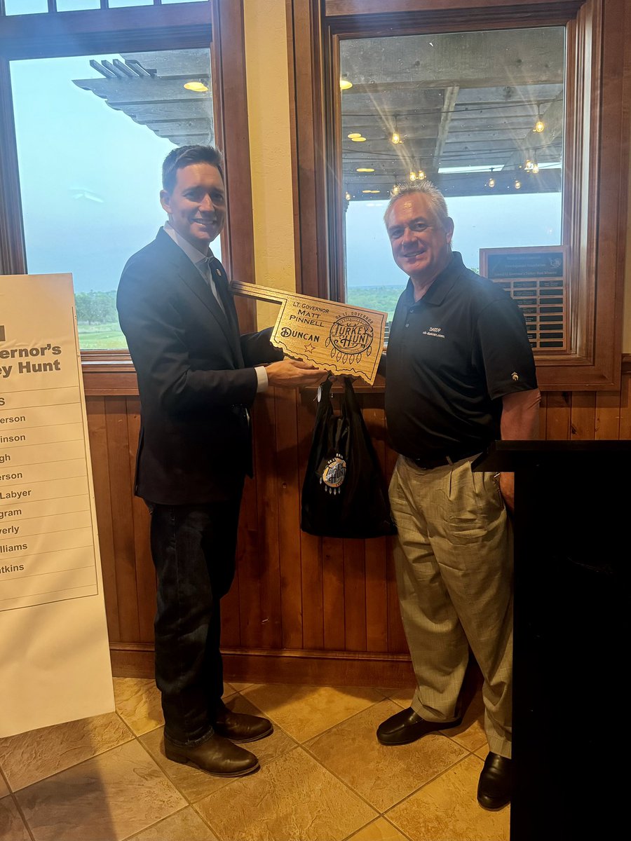 LtGovPinnell's tweet photo. Stop 3: Duncan. This community recently secured a historic win with the expansion of Model 1, the largest commercial vehicle company in the country. I’m having discussions with other businesses and site selectors about why SW OK would be a great fit for them too. #TurkeyHuntOK https://t.co/XeTuYn9flZ
