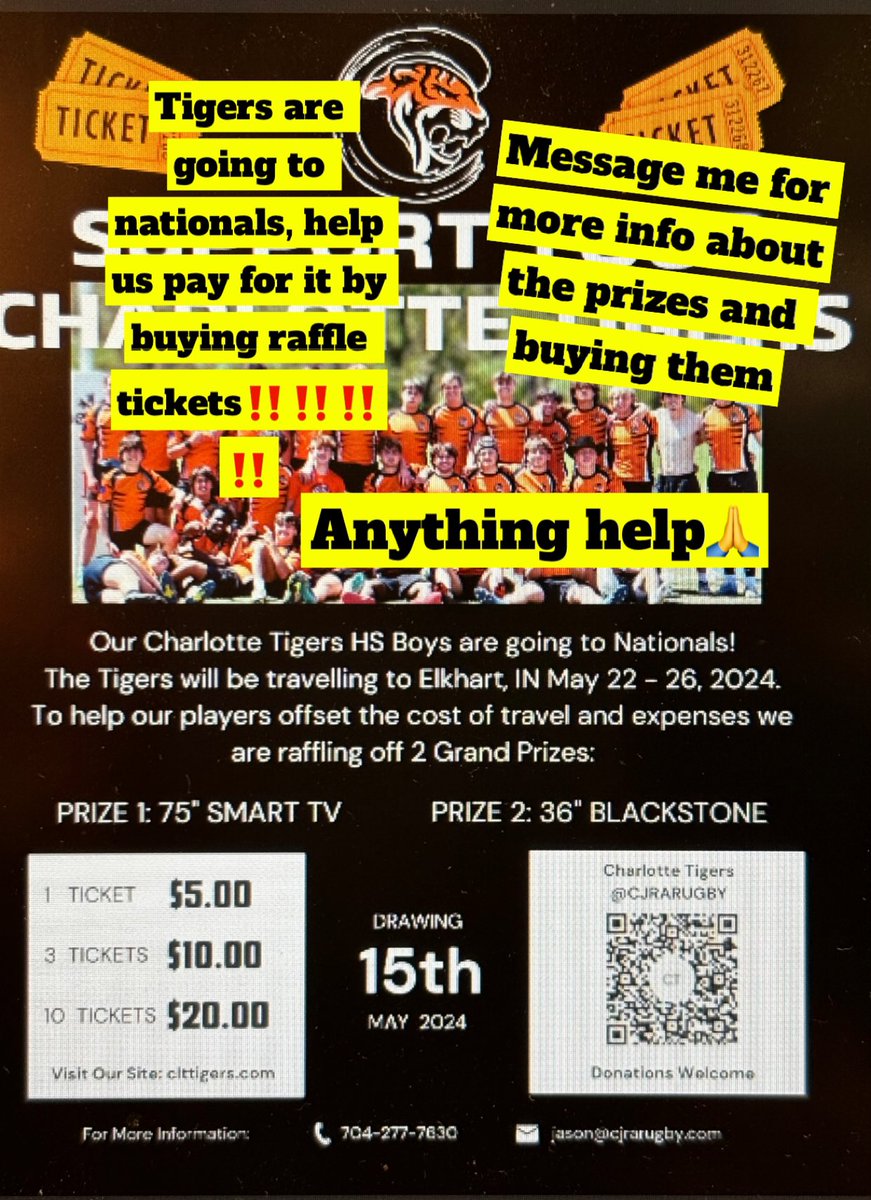 TIGERS ARE NATIONAL CONTENDERS, SUPPORT THE TEAM TO GET THERE‼️