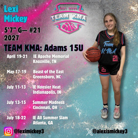 Excited for this weekend!! Come check me and my team out.🤞🏼‼️ with @InsiderExposure 🏀 @CoachLAdams @Teamkma24