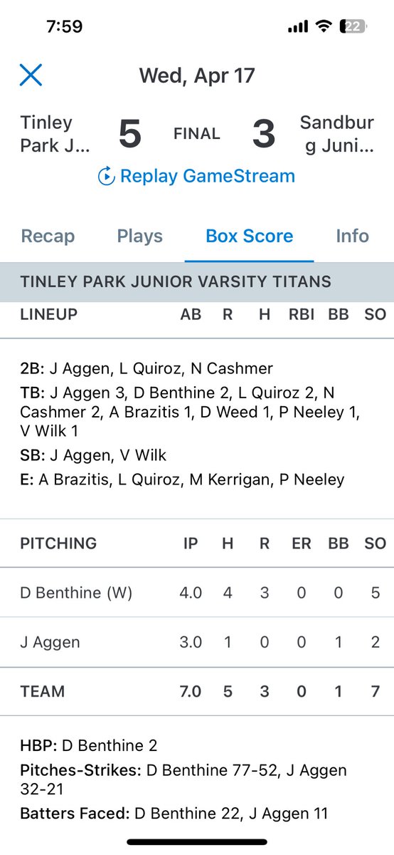 DrewBenthine's tweet photo. Another good outing today 4 ip 0 er 4 h 0 bb and 5 so
@TPHSTitans @bsf_pitching https://t.co/1VFMoEe27u
