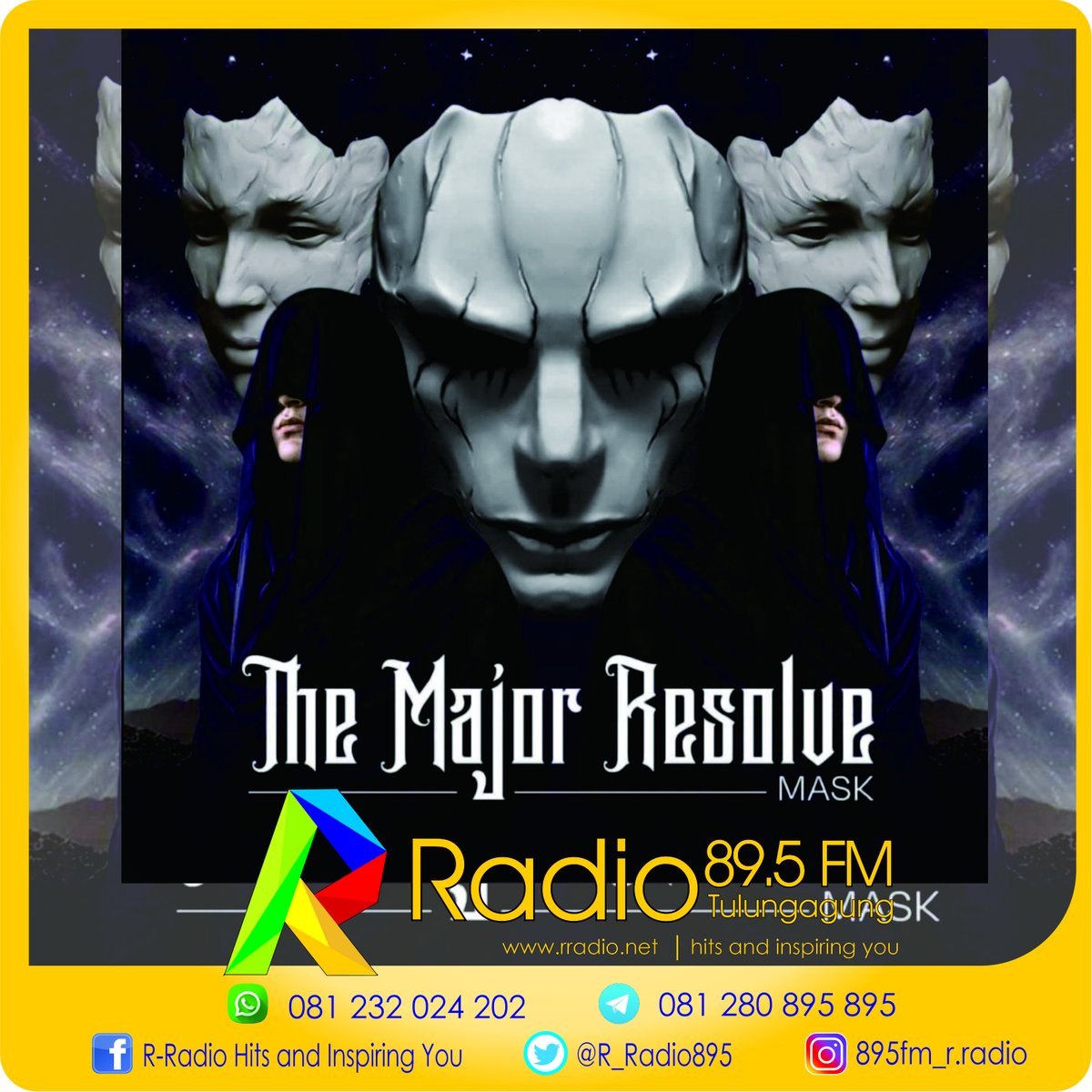 Friends, The Major Resolve’s announce them latest single ‘Mask’ Mask's a song bout reflecting on yo childhood n the family issues within, n as an adult looking back n questioning the reasons why Listen single ‘Mask’ by The Major Resolve only on 89.5 FM R-Radio, Hits N Inspiring U