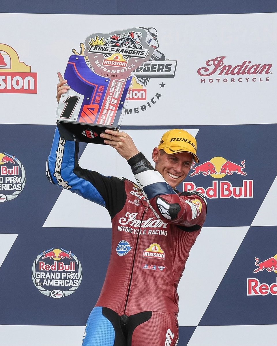 Last weekend @indianmotocycle racer @TroyHerfoss took his first #KingOfTheBaggers win, and @OHaraRacing took pole position in qualifying at the Austin riders series. Thank you to all the Indian Motorcycle Riders members who joined us for our first “Rider’s Series” #THINKOUTSIDE