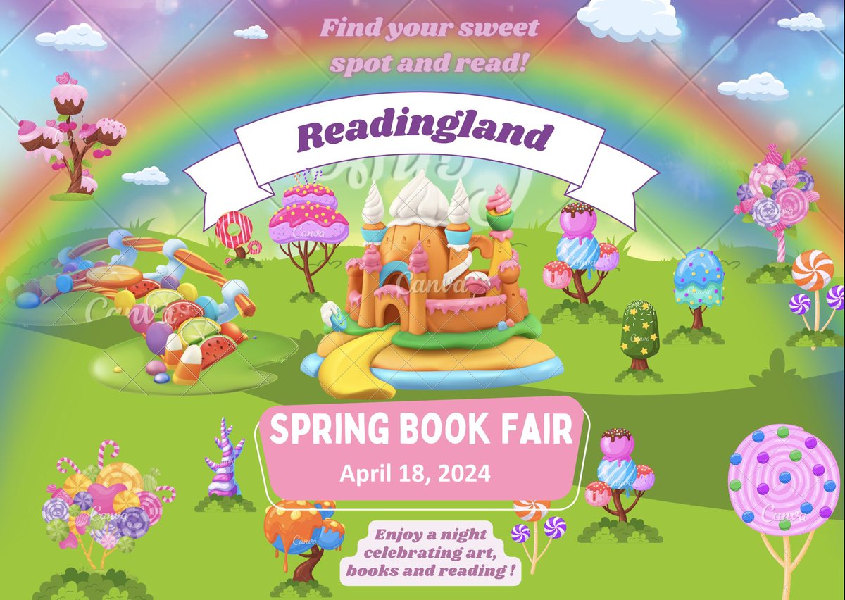 Tomorrow is the big day - join us and find some sweet reads at our Spring Book Fair @WashingtonSch63 from 5:30-7:30pm while you enjoy the art show & literacy night! #63success #wildcatsrule ❤️🐾💙💚🩷🩵💜🧡💛