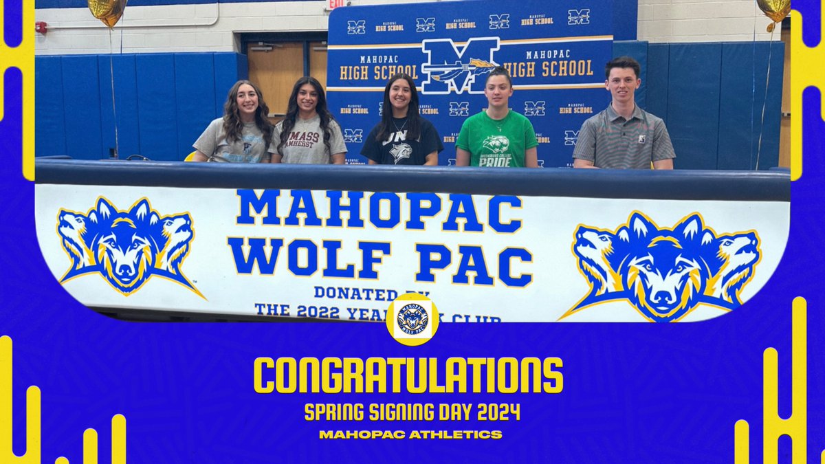 Great day as we honored our student athletes who will continue to do what they love at the collegiate level during our Spring Signing Day!!! Congrats to Emma Demuro, Brendan Mahoney, Lexie LeBlanc, Jules Greco, & Mia Calderella!!!