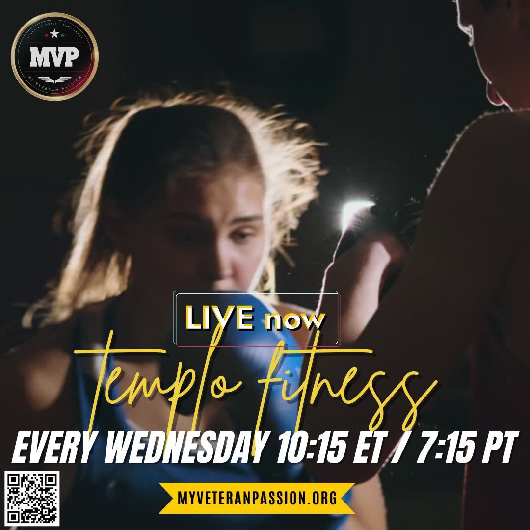 MyVeteran's tweet photo. 🔴 LIVE NOW 🔴
Every Wednesday at 7:15PM PT / 10:15PM ET
MVP Virtual Exercise Program hosted by Templo Fitness!
This is a one hour, FREE Certified Fitness Instructor class
https://t.co/JoNQrCEvFi
#mentalhealth #fitness #Motivation #FitnessMotivation #WorkoutFriday #VETERANS https://t.co/7R3bavOkM4