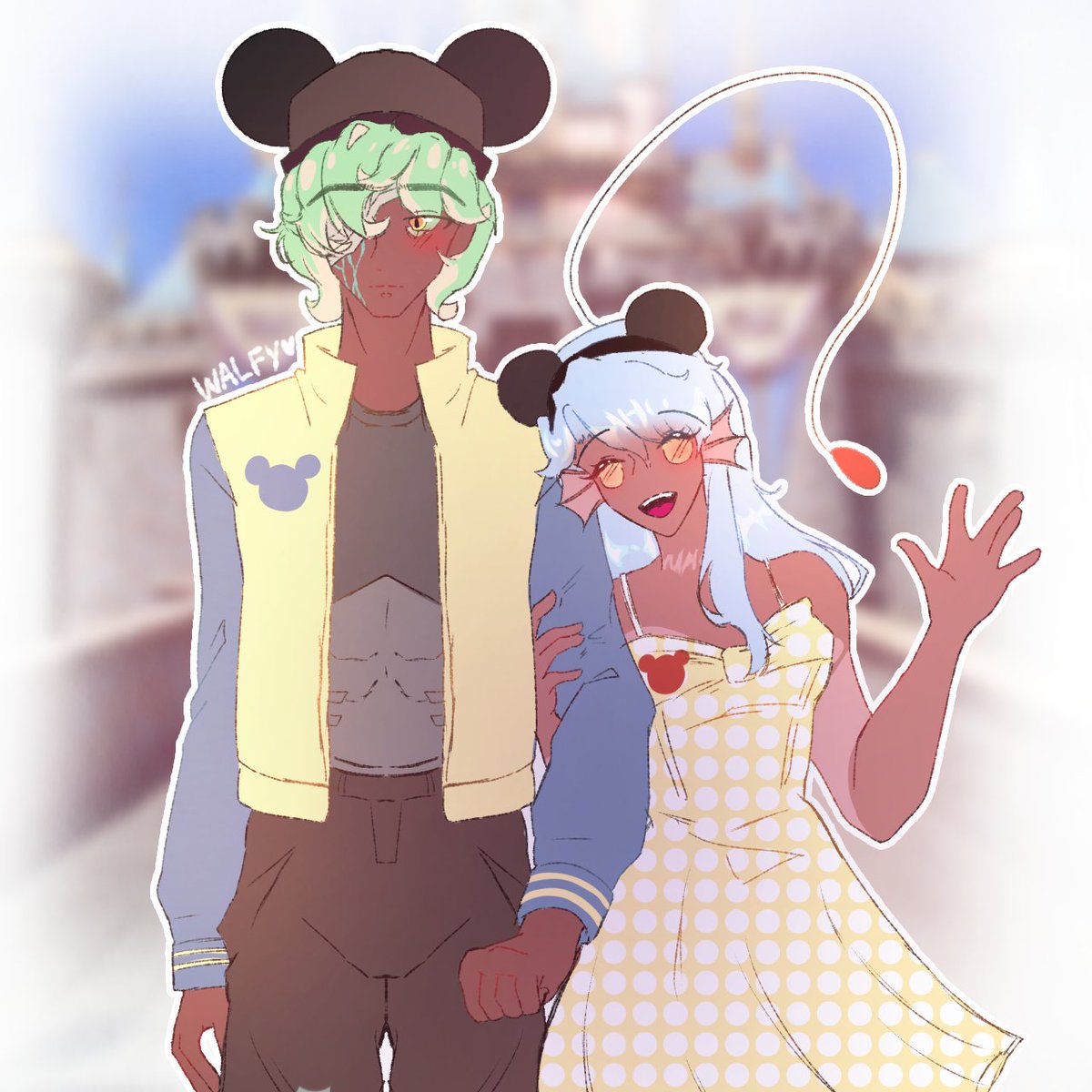 wafwolf1's tweet photo. The ocean lovers in Disney Land! Marina and Synth (@WHOKILLEDMARS_ oc) https://t.co/TIfgmt23ZZ