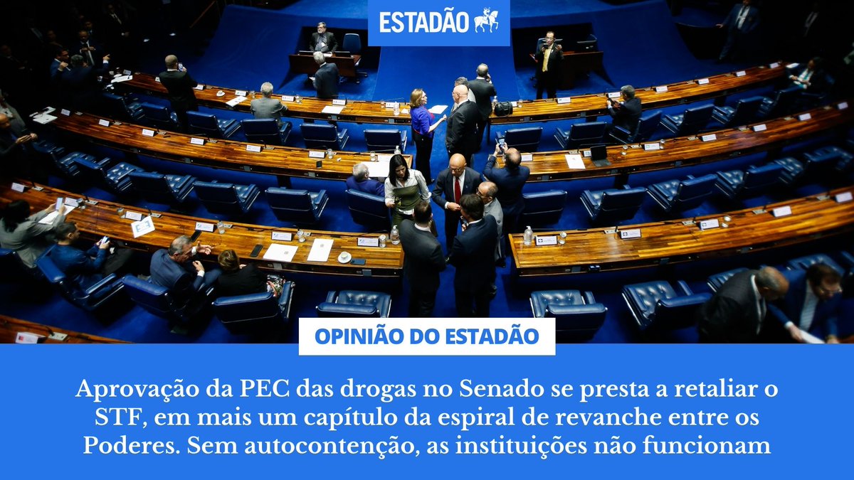Estadão 🗞️ (@estadao) on Twitter photo EDITORIAL: ‘Freios e contrapesos em frangalhos’ – Divergências são desejáveis na democracia. Inaceitável é a tentativa de interferência de um Poder em outro ou alianças espúrias entre Poderes, travestidas de ‘pacto’ (via <a href="/opiniao_estadao/">Opinião Estadão</a>) bit.ly/3Jk1dOV EDITORIAL: ‘Freios e contrapesos em frangalhos’ – Divergências são desejáveis na democracia. Inaceitável é a tentativa de interferência de um Poder em outro ou alianças espúrias entre Poderes, travestidas de ‘pacto’ (via <a href="/opiniao_estadao/">Opinião Estadão</a>) bit.ly/3Jk1dOV