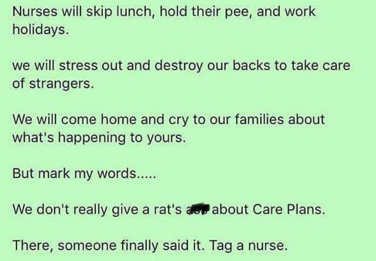 Somebody had to say it 😂😂
.
Follow for more 😁🔥
#nursememes #nursememe #nursesofinstagram #newgradnurse #workhumor #workmeme #nursinggraduate #nurseloveofficial