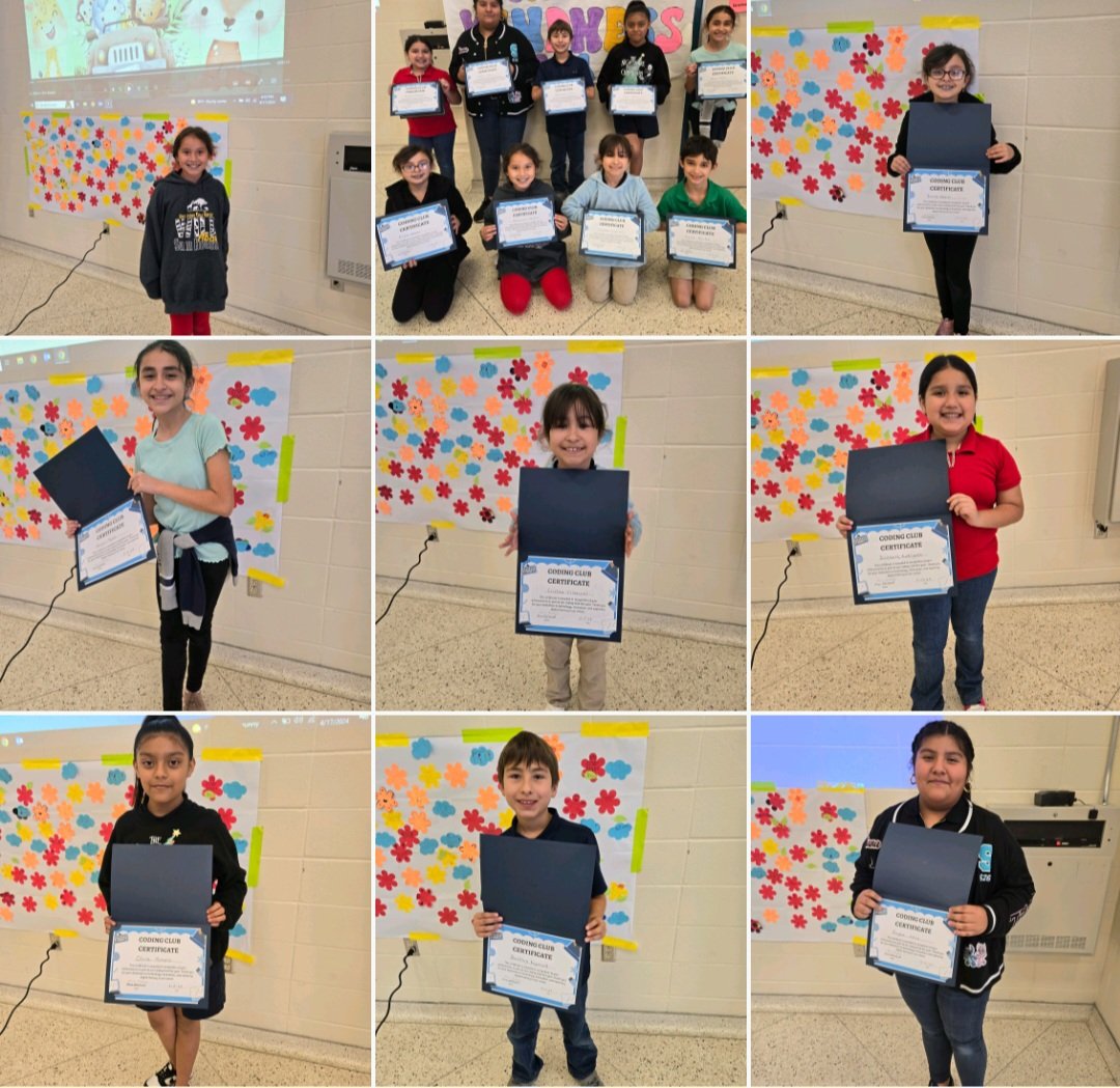 Mrs_VDeFriend's tweet photo. Our last day in Multimedia Coding and Technology Club. We ended with watching our last project, and they received their certificates. This was new for me, but fun. Thank you, Mrs. Macias for the support and encouragement. @GalenaParkISD @SamHoustonEl ❤️ https://t.co/2pB6rAIBsF