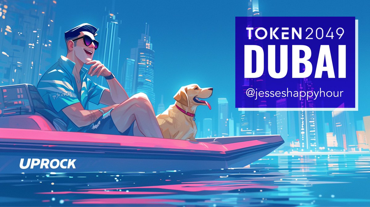 Post-storm Dubai, what a vibe! There's no better time to hit up a bar and make new friends than after the skies clear. @UpRockCom CEO, Jesse, is ready to dive into some lively chats at @token2049. Reach out to @jesseshappyhour to connect. LFG!