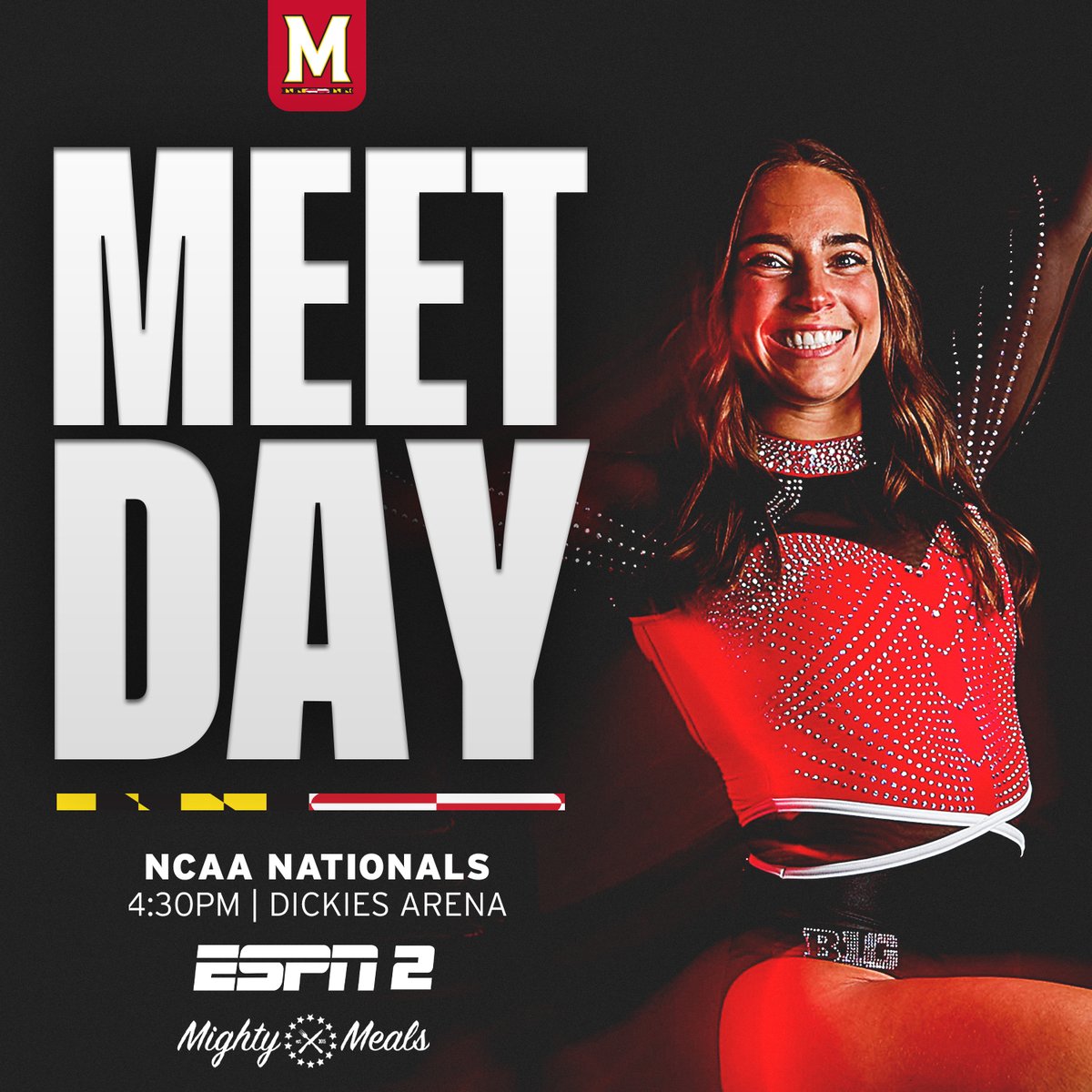 NCAA NATIONALS MEET DAY 🤩 LET'S GO EMMA! 🐢 📍 Fort Worth, Texas 🤸‍♀️ Vault 📊 go.umd.edu/3xNSCkK 💻 go.umd.edu/3W4cb2p