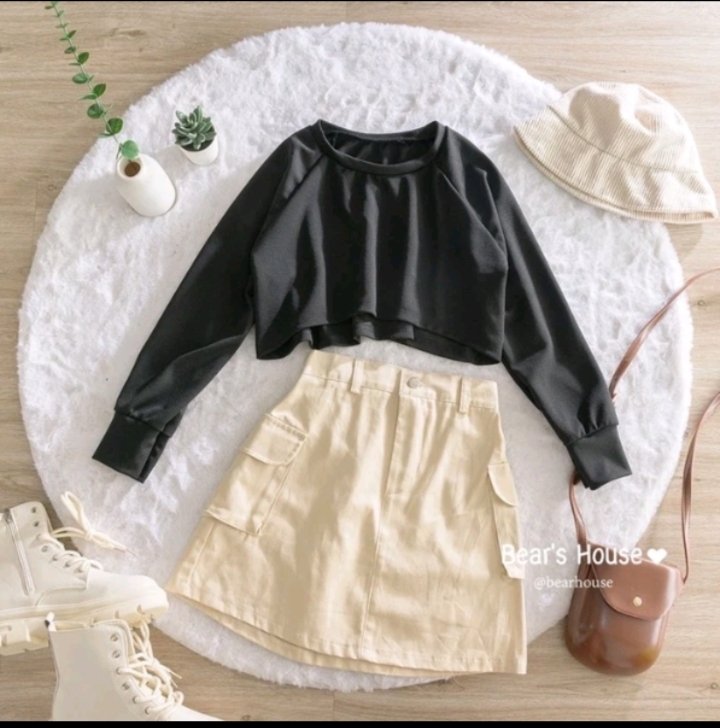 na_thel's tweet photo. [ลูกค้าใหม่ 1 บาท] Diary Crop เสื้อครอป แขนยาว สไตล์Minimal สีเอิร์ธโทน ***เฉพาะเสื้อ ไม่รวมกระโปรง*** 
✅ราคา ฿99 
พิกัด🍊
 https://t.co/lRz8V3of6A https://t.co/jxnQdRXsIo