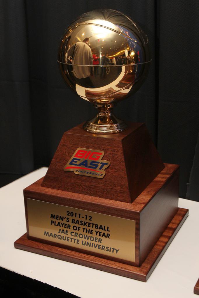 Jae Crowder's (@CJC9BOSS) 2011-12 Big East (@BIGEASTMBB) Player of the Year trophy #mubb