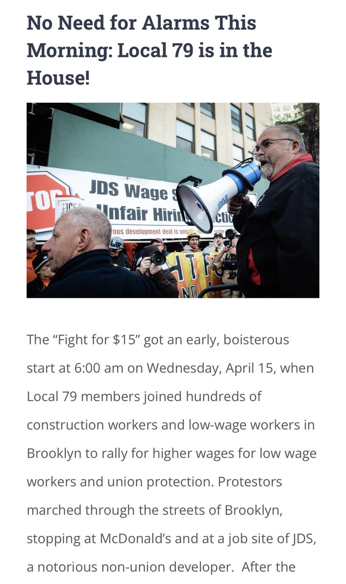 Union construction workers have protested JDS labor practices in the past