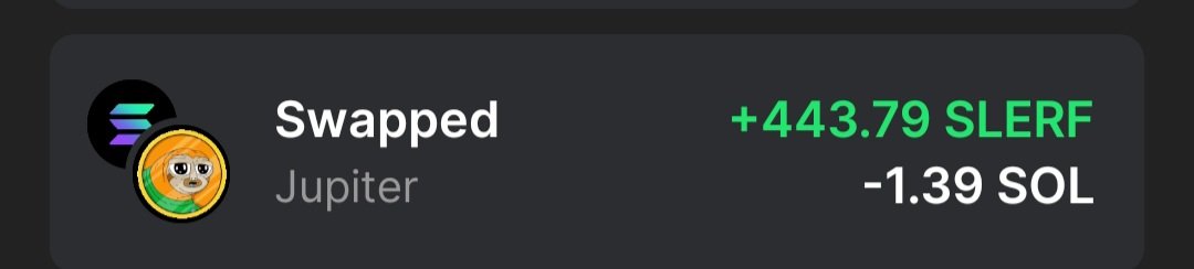 shadowninjaa's tweet photo. Got my presale @Slerfsol $SLERF refund and spent it to buy some more $SLERF- feels like the right move. 👀

Check your wallets, presales under 1.7 SOL were refunded today! ☝️

Who did the same? 👈 https://t.co/7RjbxCjVVP