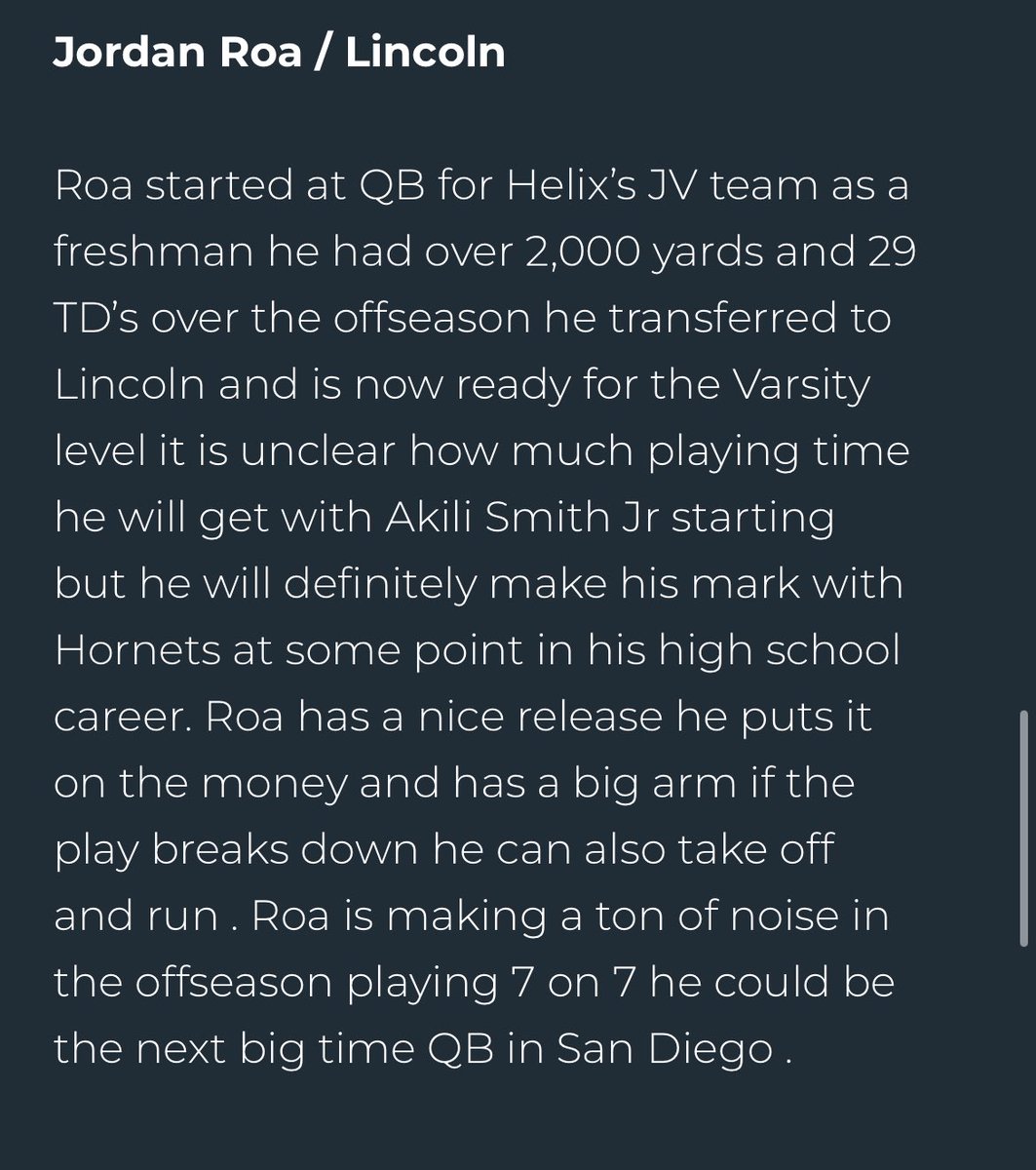 Thank you @Daygofootball for the write up🙌 @THEHIVEFB @JsonCarter @LeftCoastAthl @CoachDanny10