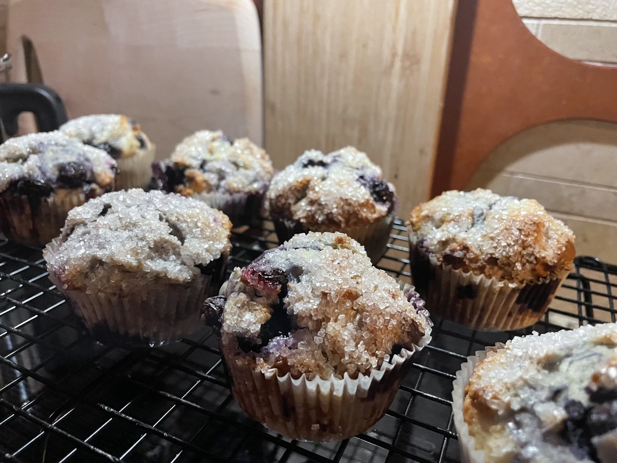 Tasty blueberry muffins.  So good!