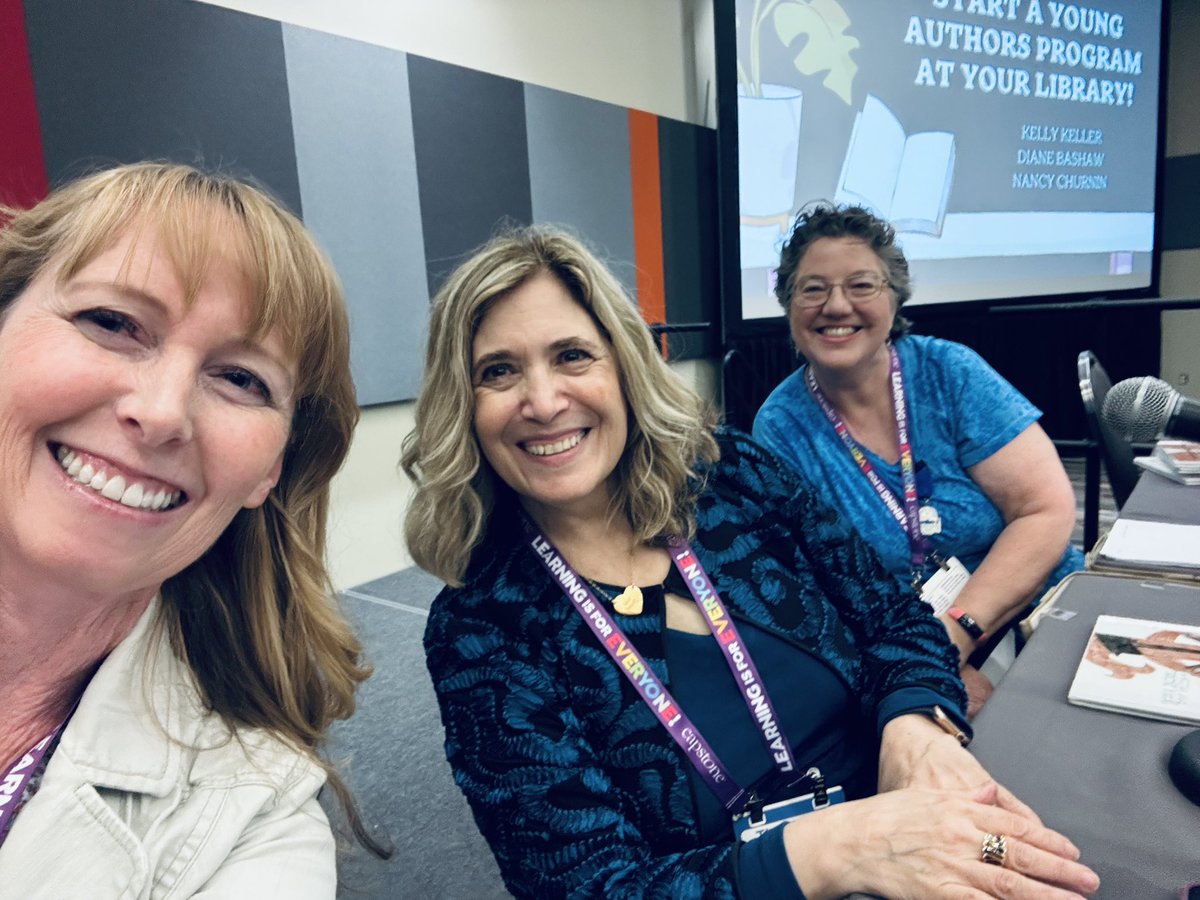 Had the BEST TIME sharing how to start a Young Authors program in your library or school on my panel with Richardson Public Library's Kelly Keller & Diane Bashaw @TXLA #TXLA24. Excited to head back to Richardson in June to work with their great kids!