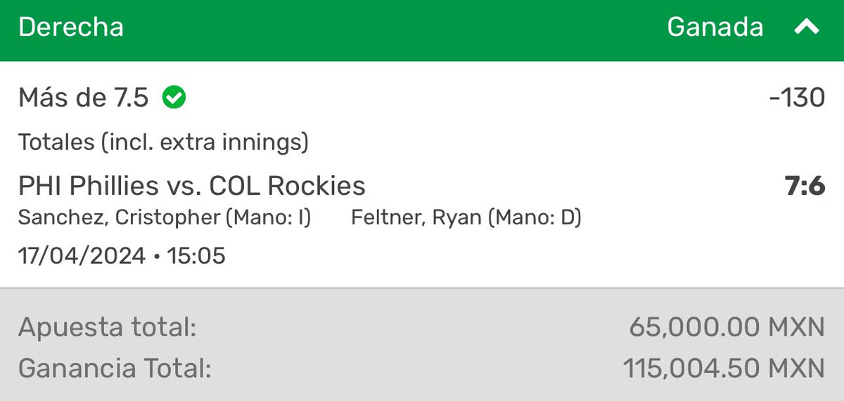 2 días perfecto reyes 👌

Ganamos en la Champions League ✅
Ganamos en la NBA ✅
Ganamos en la MLB ✅ 

¿Cómo se llamó la obra? 
Y seguimos positivos con Marco Rey 

Si llegamos a 1000 RT 🔁 regalamos $5,000 pesos en efectivo 💰