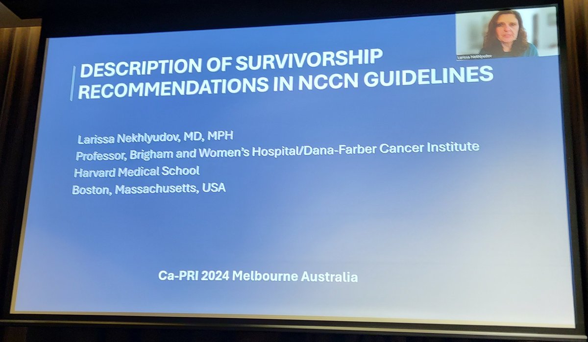 Prof @DrN_CancerPCP tells us their review of @NCCN survivorship guidelines. See abstract: ascopubs.org/doi/10.1200/OP…

#capri2024