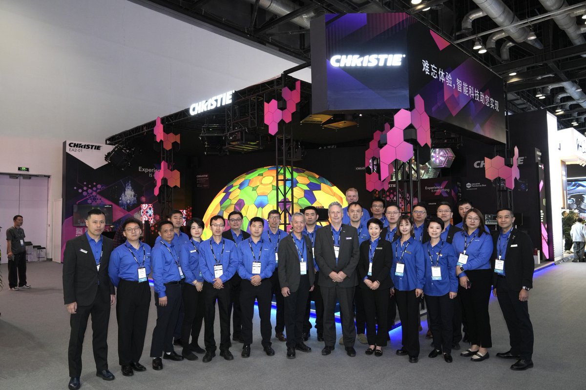 ChristieDigital's tweet photo. We're at #InfoCommChina! Stop by booth EA2-01 in Hall E at the China National Convention Center to see our latest in #projectionmapping technologies, #videowall and content management solutions. Come say hi to our team of experts to learn more. 👋 https://t.co/sD3msv8JxS