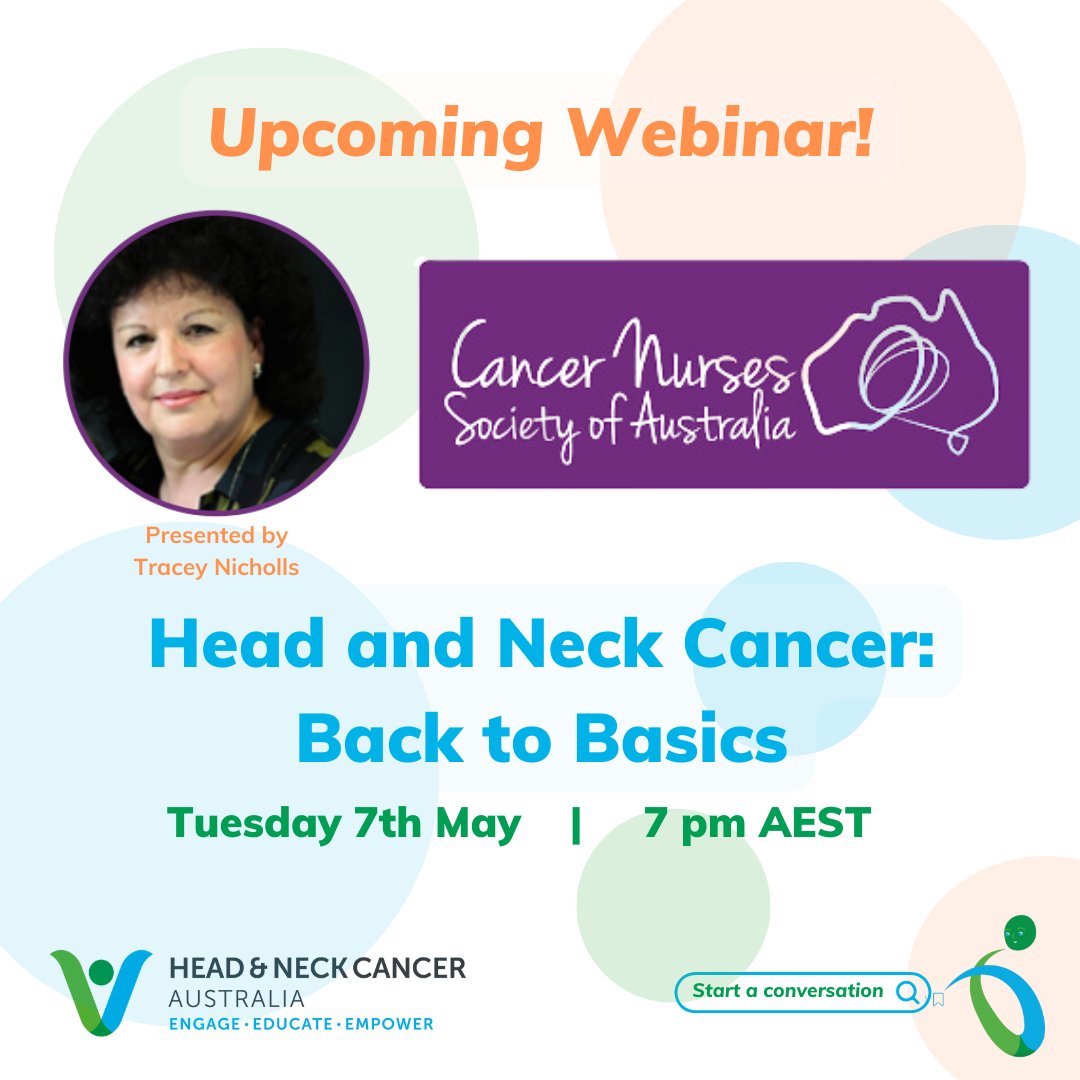 @cancernursesaus invites you to a webinar taking you back to the basics of Head and Neck Cancer, presented by accomplished ENT Nurse Practitioner, @traceyn2016 Nicholls. For more information and to register, please go to: cnsa.org.au/events/event/H… #webinar #HNC #HNCwebinar #CNAS