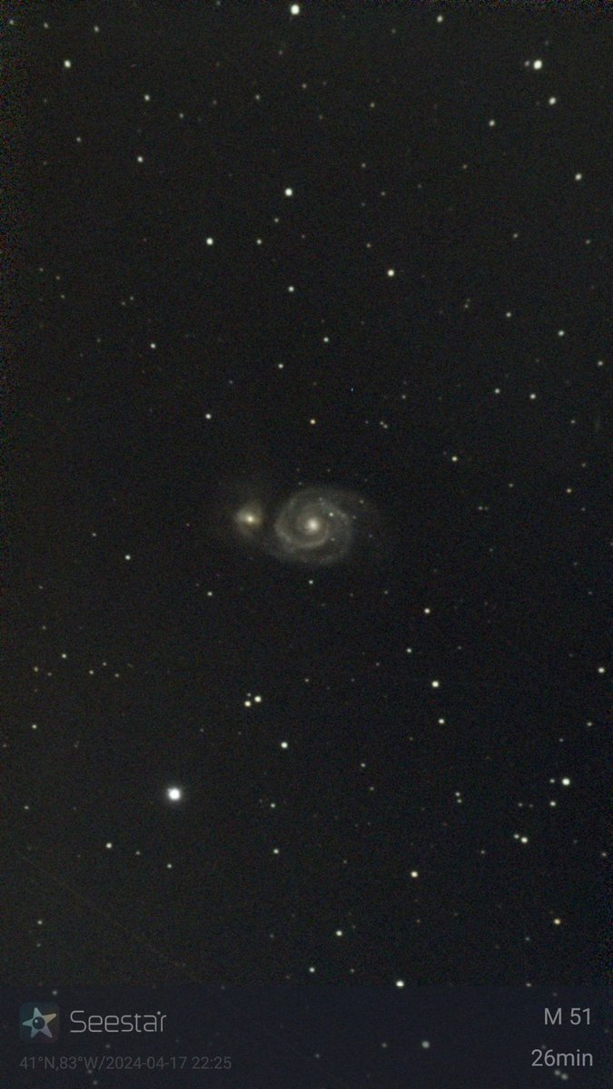 Messier 51. The Whirlpool Galaxy