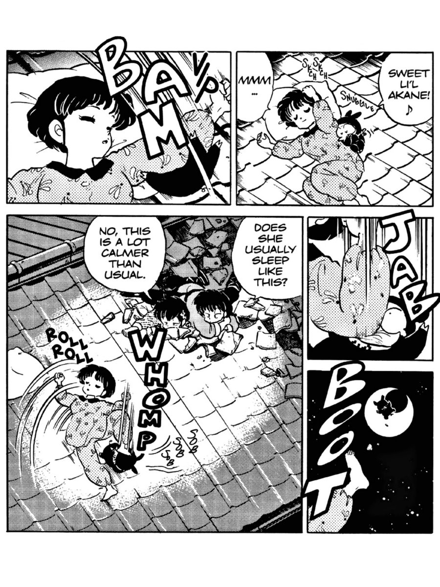 Ranma & Akane sleep fighting style!