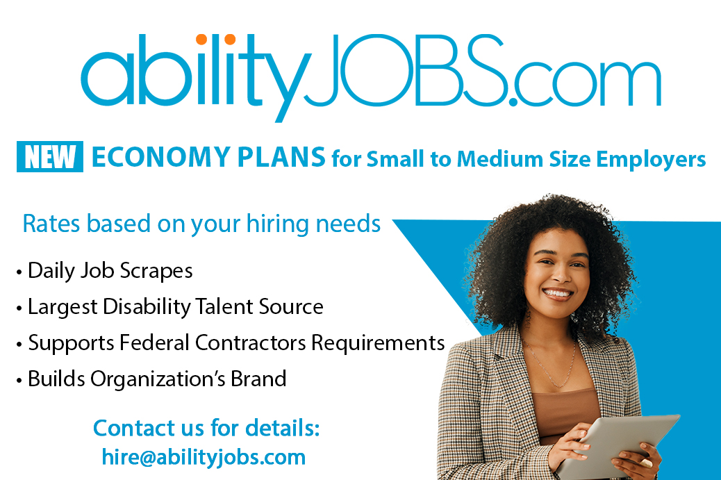 [NEW] <a href="/REALabilityJOBS/">abilityJOBS</a> has launched lower tiered pricing plans for smaller employers to reach talented candidates with disabilities. If your company is hiring then reach out to abilityJOBS.com

#Diversity #Disability #inclusion