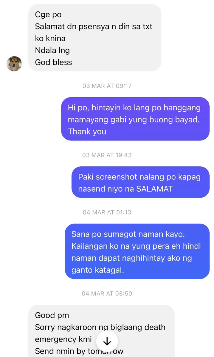 hannierabbit's tweet photo. Okay eto conversation namin ng ‘mom’ ni Praise Joy Chua.

After that, only got two replies then nothing. Apparently rin dinedeny niyo na may utang pa anak niyo? Pero ang dami niyang utang sa iba’t ibang tao. https://t.co/CA8vbKOKFU