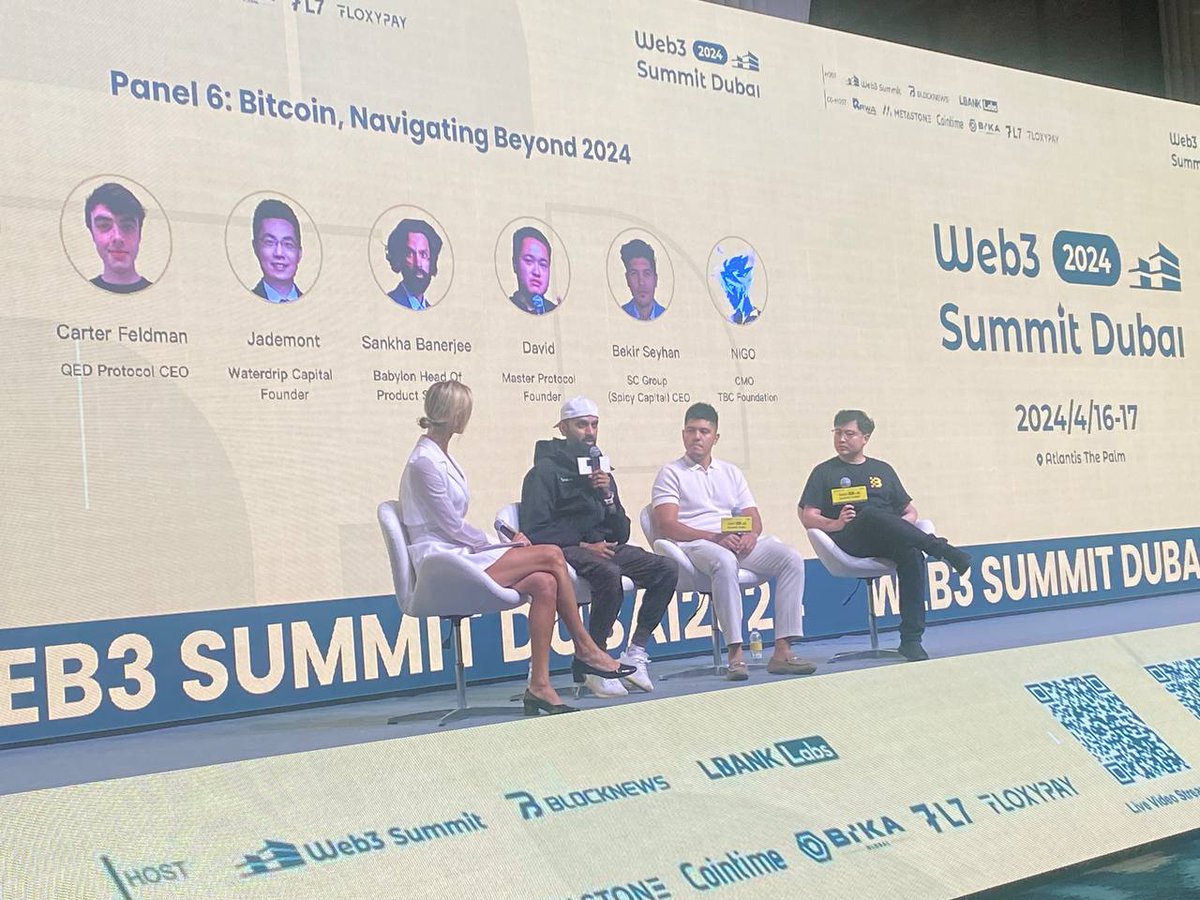 Thrilled to have joined the 'Bitcoin: Navigating Beyond 2024' panel at @summit_web3_! A big thank you for the invitation. Our Chief Protocol Economist, Sankha Banerjee @BanerjeSankha, had a fantastic discussion alongside leaders from @TuringBitchain_, @QEDProtocol, @shanshan521,