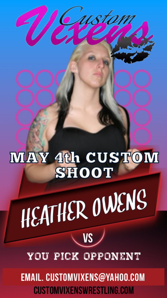 April 30th is the cutoff date 🗓️to order your own @custom_vixens Custom Match from the upcoming May 4th 2024 Custom Wrestling shoot.
Contact Customvixens@yahoo.com 
#WomensWrestling #IntergenderWrestling #FemaleProWrestling
#Customs #MalevsMaleWrestling
#CustomWrestling