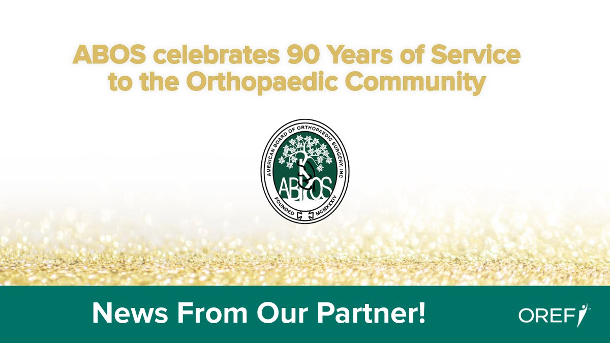 Since 1934 our partner, @ABOSortho, has been committed to the lifelong education of board certified orthopaedic surgeons. Learn more about their rich history here: abos.org/about/history/