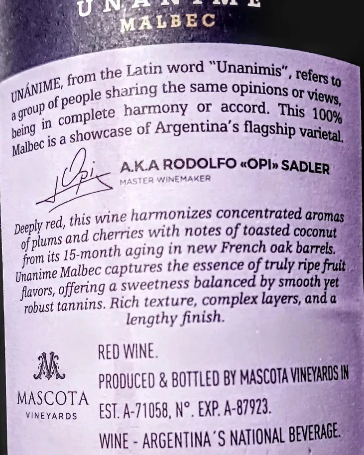 Happy #WorldMalbecDay! 🍇 
2016 <a href="/mascotavineyard/">Mascota Vineyards</a> Unánime #Malbec, #Argentina 🇦🇷