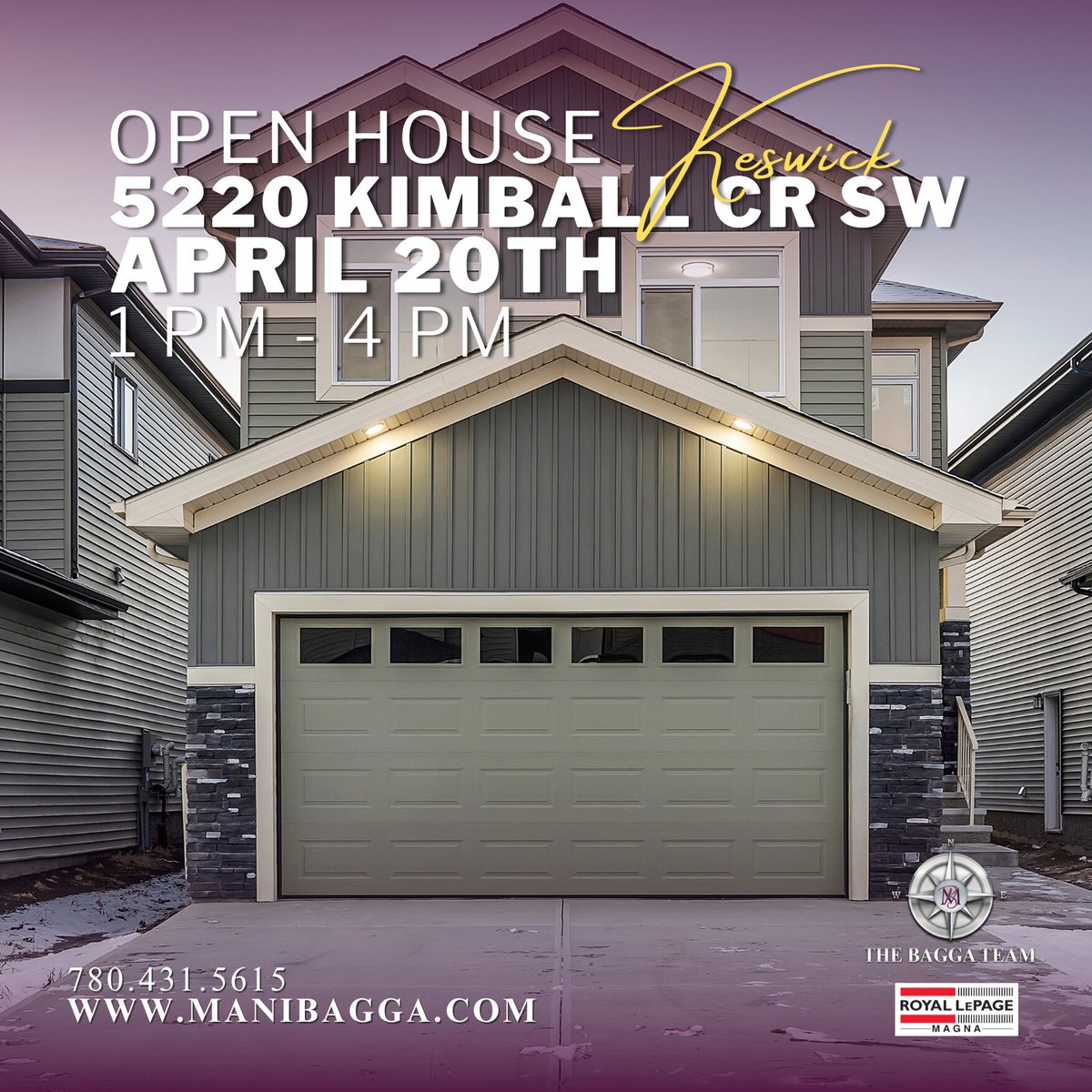 ✅ MARK YOUR CALENDAR. This weekend, April 20th, we have 3 fantastic properties for you to check out. SWIPE LEFT FOR ALL EVENTS! 780.431.5615 | ManiBagga.com #Windermere #ManiMagna #ManiBagga #BaggaBeginnings #YEGBeginnings #OpenHouseYEG #Keswick #OpenHouse